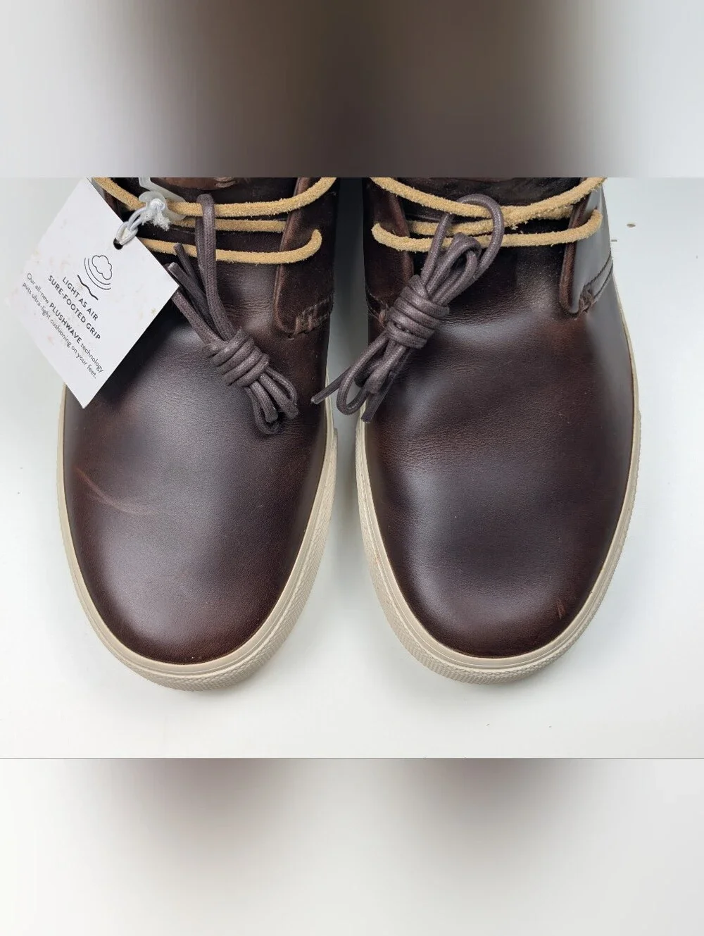 Sperry Mens Amaretto Brown Leather Plushwave Chukka Sneaker Boots NWT Size 9.5